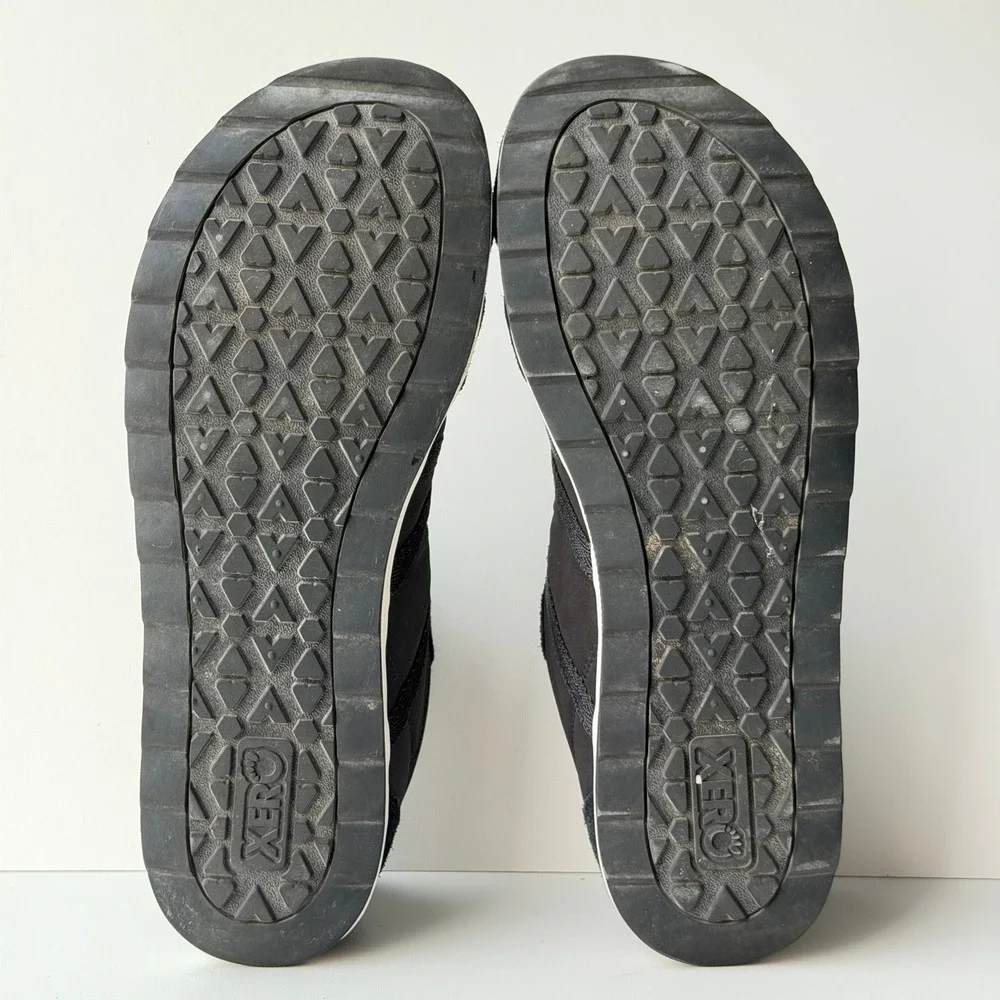 Xero Shoes Wynn Sneakers Mens 11 Black Barefoot Suede Minimalist Zero Drop